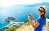 Blick von der Klippe in Montenegro