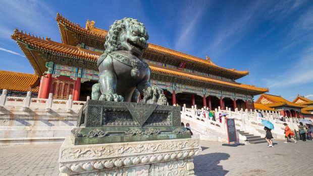Chinesischer Wächterlöwe Verbotene Stadt