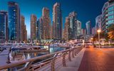 Blick auf die Dubai Marina Towers
