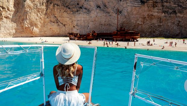 Frau auf Zakynthos