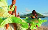 Tanz am Strand von Mauritius