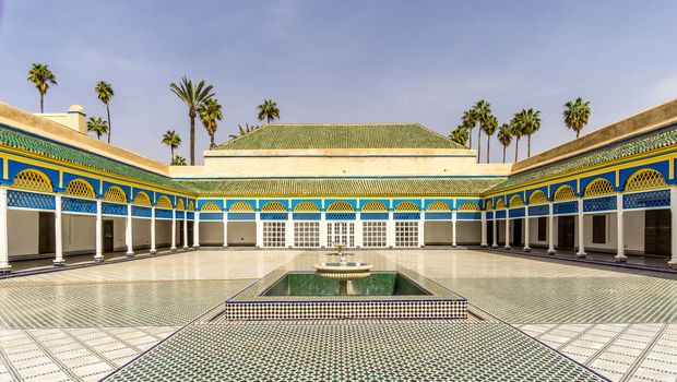 Innenhof des Bahia-Palastes in Marrakesch