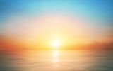 Meer mit Sonnenuntergang