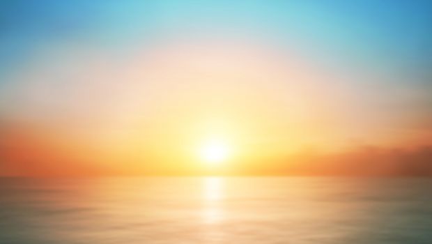 Meer mit Sonnenuntergang