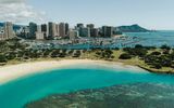Honolulu_Magic Island Lagoon_Diamond Head_South Oahu