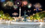 Feuerwerk über Lissabon