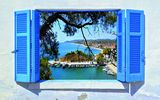 Fensterblick Insel Sithonia
